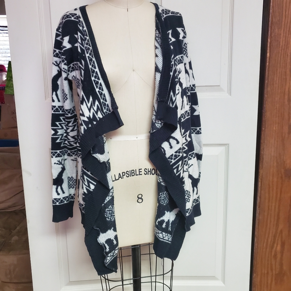 Debut open front waterfall cardigan